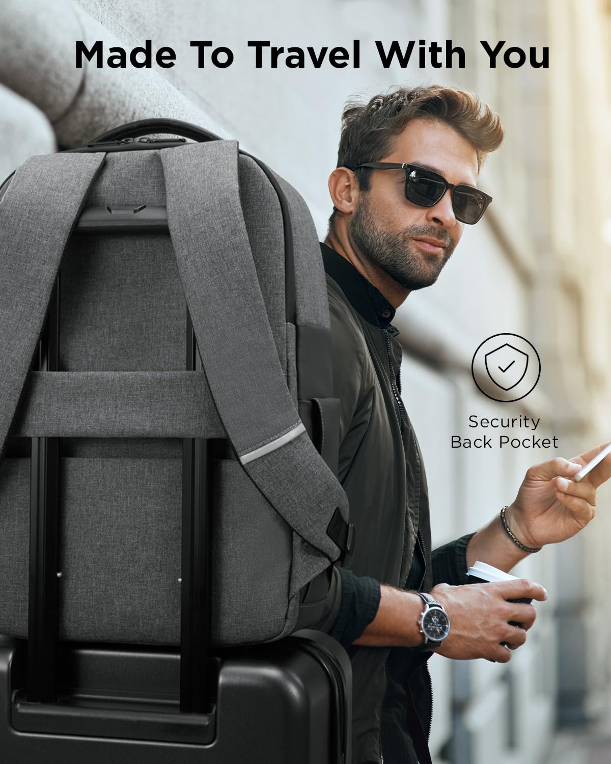 Lenovo 15.6-inch Laptop Backpack (B200) - 16L Capacity Padded Tablet & Computer Bag with 6 Pockets – Slim Everyday Water- Resistant Backpack, Grey - Image 4