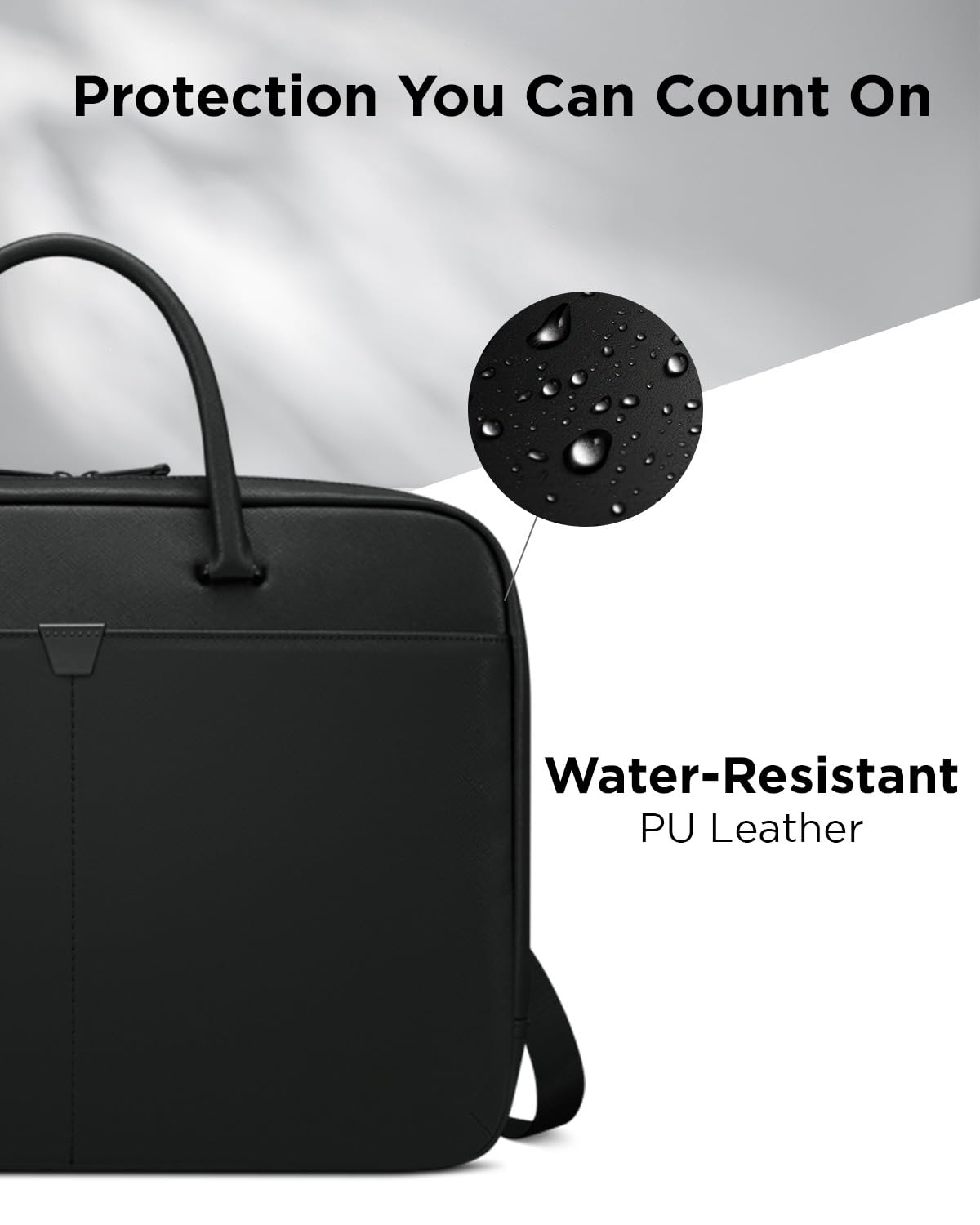 Lenovo 15.6-inch Laptop Bag (T200) - Water Resistant Leather Messenger Bag with Padded Device Compartment – Multi Compartment Professional Handbag with Shoulder Strap for Travel & Business - Image 5