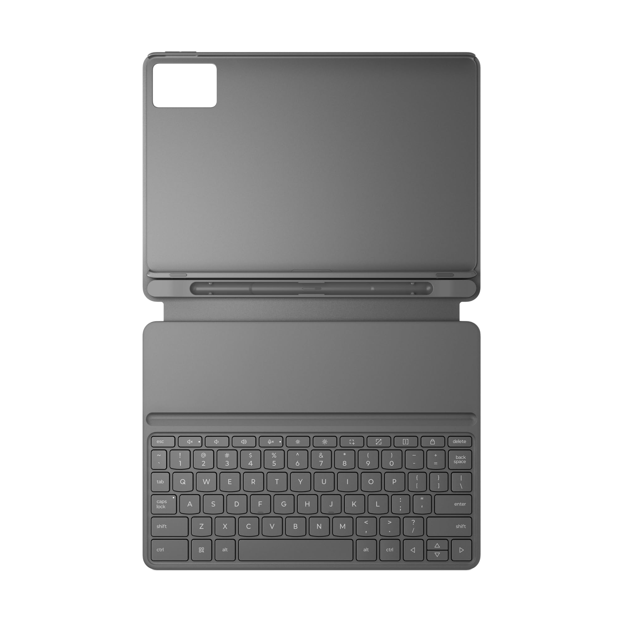 Lenovo Folio Keyboard for Idea Tab, Protective Tablet Keyboard Case with Built in Stand & Pen Holder, Pogo Pin Connection, PU Leather Cover, Luna Grey - Image 3