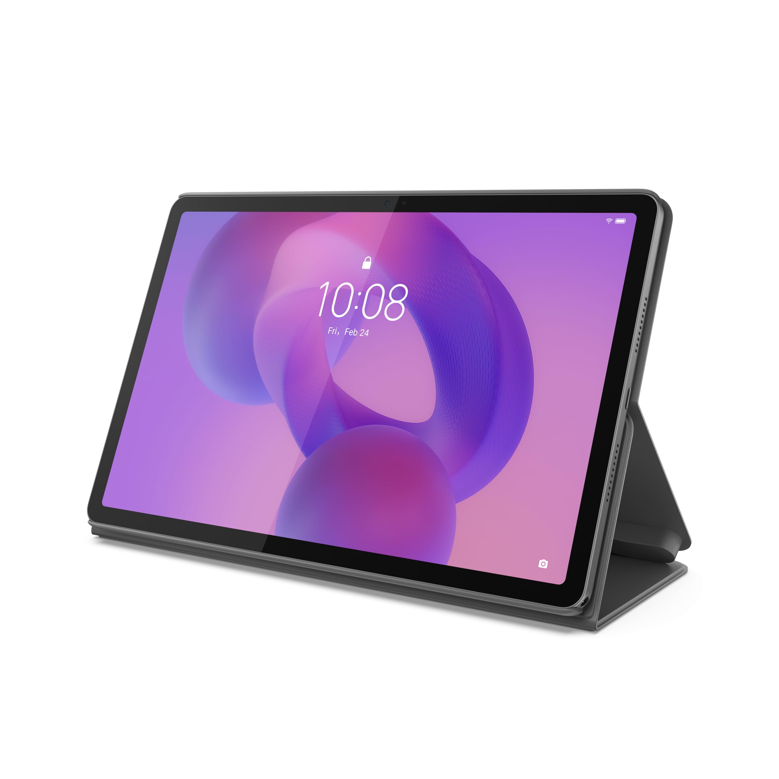 Lenovo Folio Keyboard for Idea Tab, Protective Tablet Keyboard Case with Built in Stand & Pen Holder, Pogo Pin Connection, PU Leather Cover, Luna Grey - Image 4