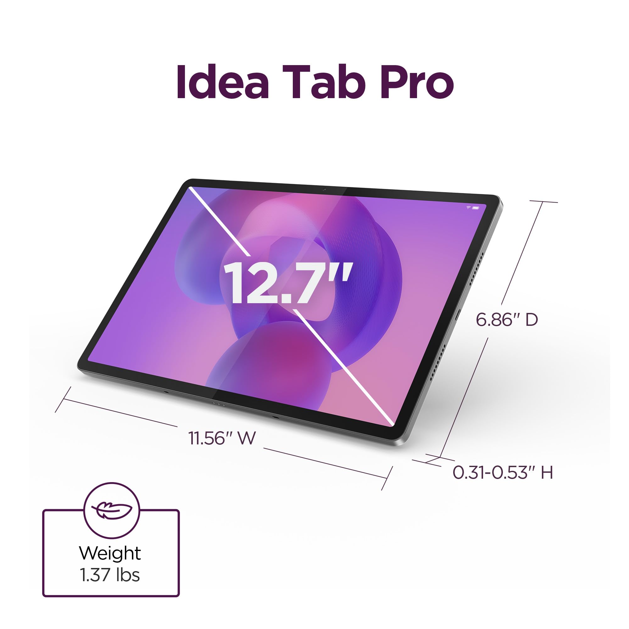 Lenovo Idea Tab Pro with Google Gemini - Student Tablet - 12.7” 3K LCD Display - 8 GB Memory - 128 GB Storage - MediaTek Dimensity 8300 - Includes Pen and Folio Case - Image 13
