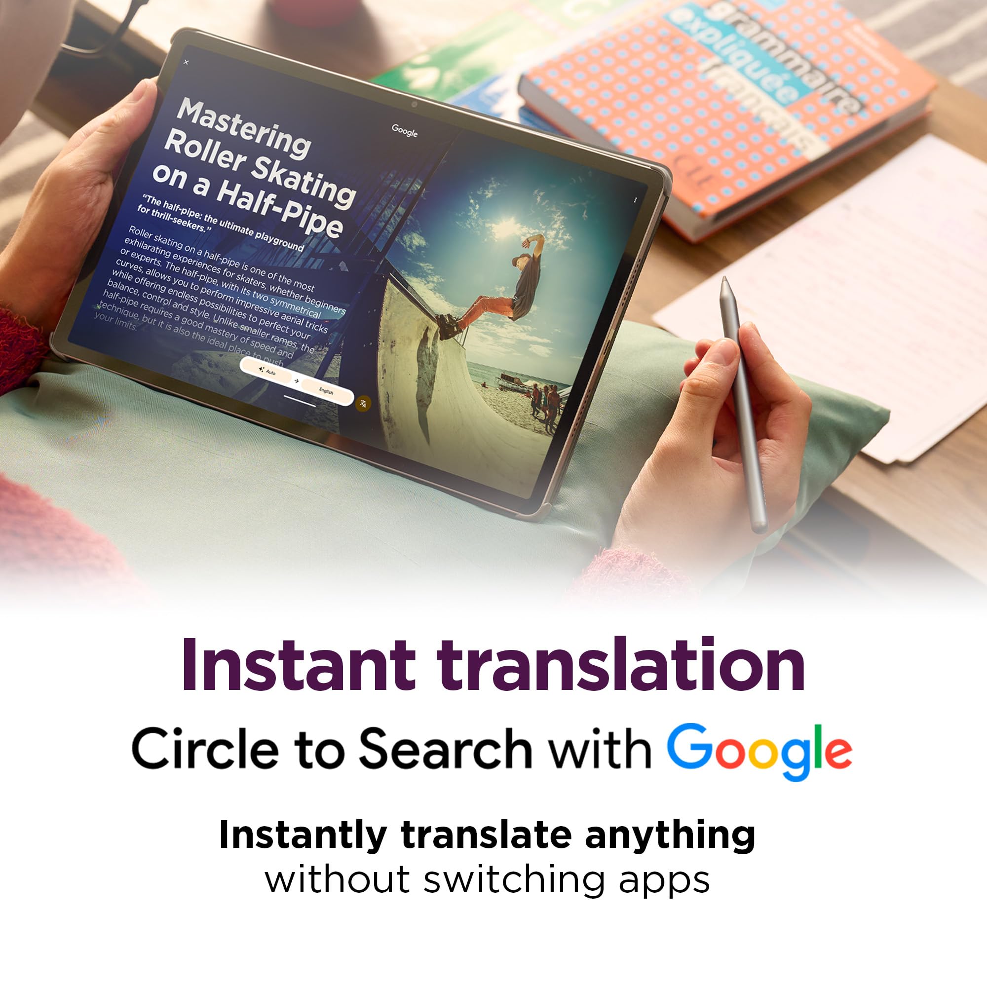 Lenovo Idea Tab Pro with Google Gemini - Student Tablet - 12.7” 3K LCD Display - 8 GB Memory - 128 GB Storage - MediaTek Dimensity 8300 - Includes Pen and Folio Case - Image 4