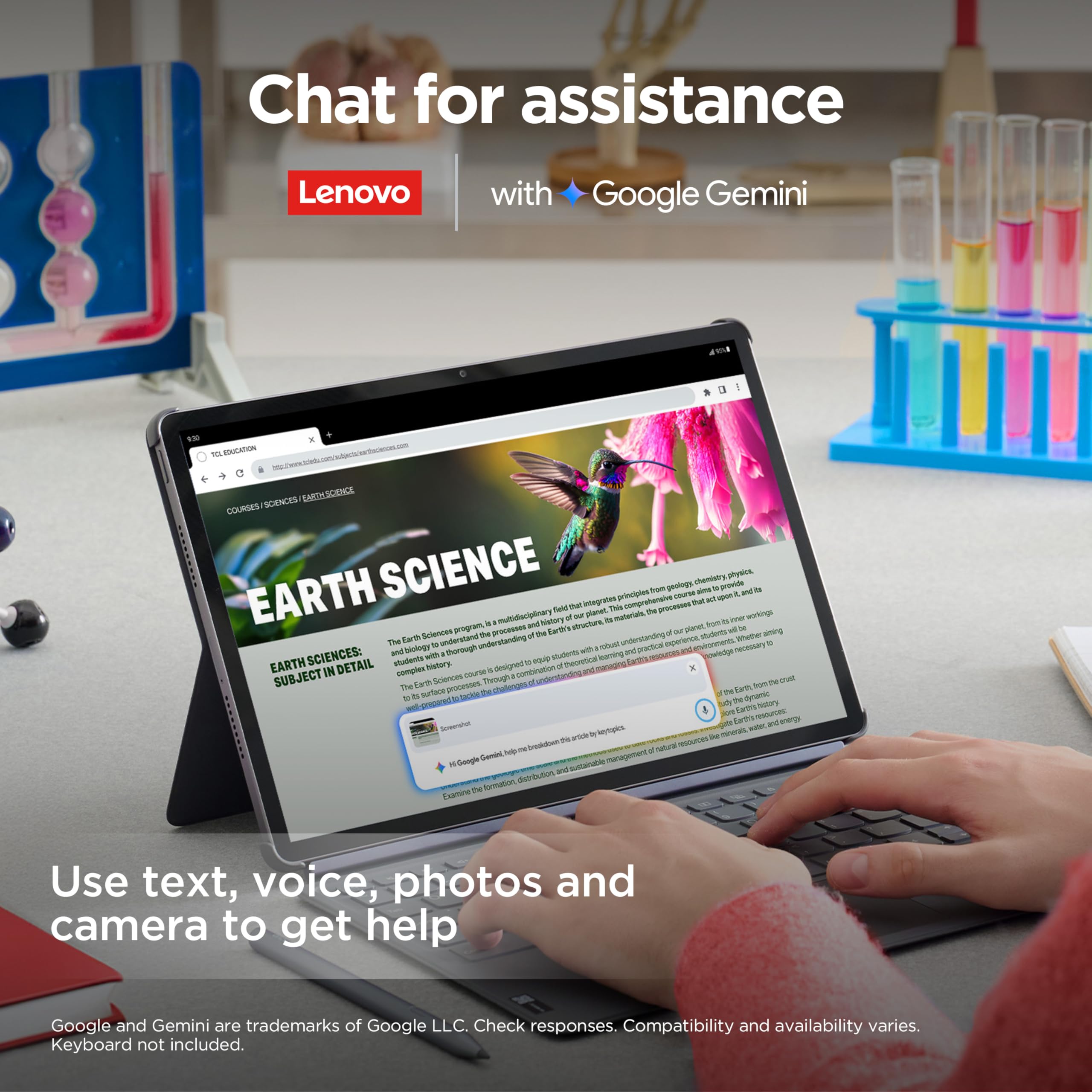 Lenovo Idea Tab Pro with Google Gemini - Student Tablet - 12.7” 3K LCD Display - 8 GB Memory - 128 GB Storage - MediaTek Dimensity 8300 - Includes Pen and Folio Case - Image 5