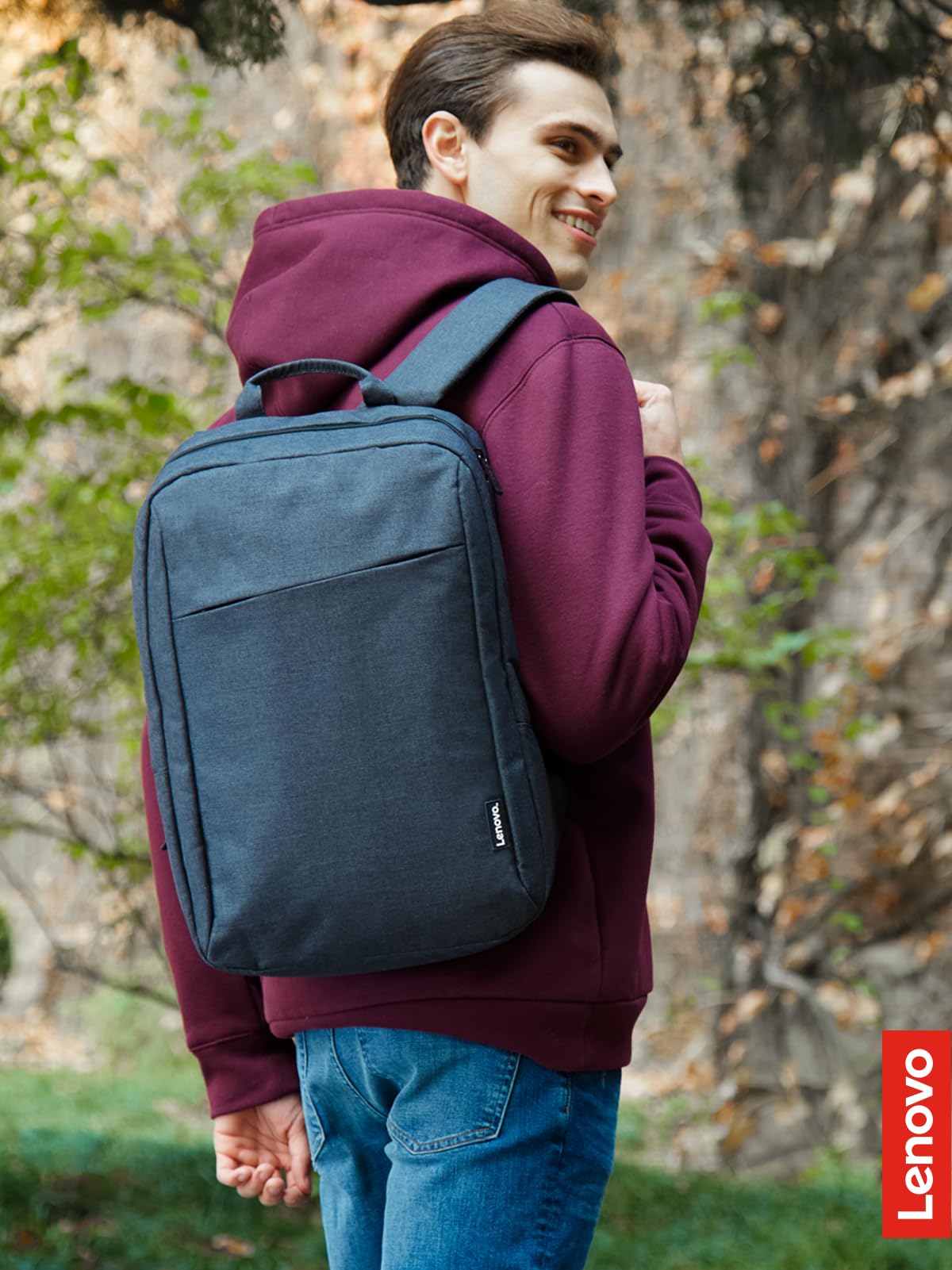 Lenovo Laptop Backpack B210, 15.6-Inch Laptop/Tablet, Durable, Water-Repellent, Lightweight, Clean Design, Sleek for Travel, Business Casual or College, GX40Q17225, Black - Image 7