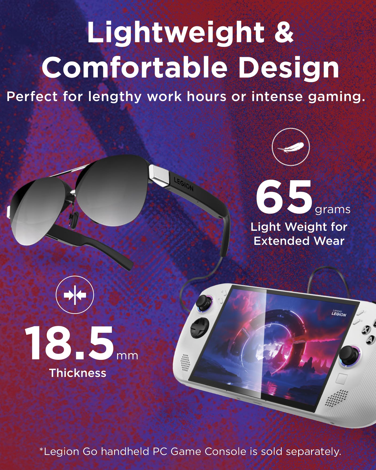 Lenovo Legion Glasses Gen 2 - Micro-OLED Personal Wearable Monitor for Gaming & Movies, FHD 120Hz Plug-and-Play Display for Lenovo Legion Go & USB-C Devices, High-Fidelity Audio & Privacy - Image 5