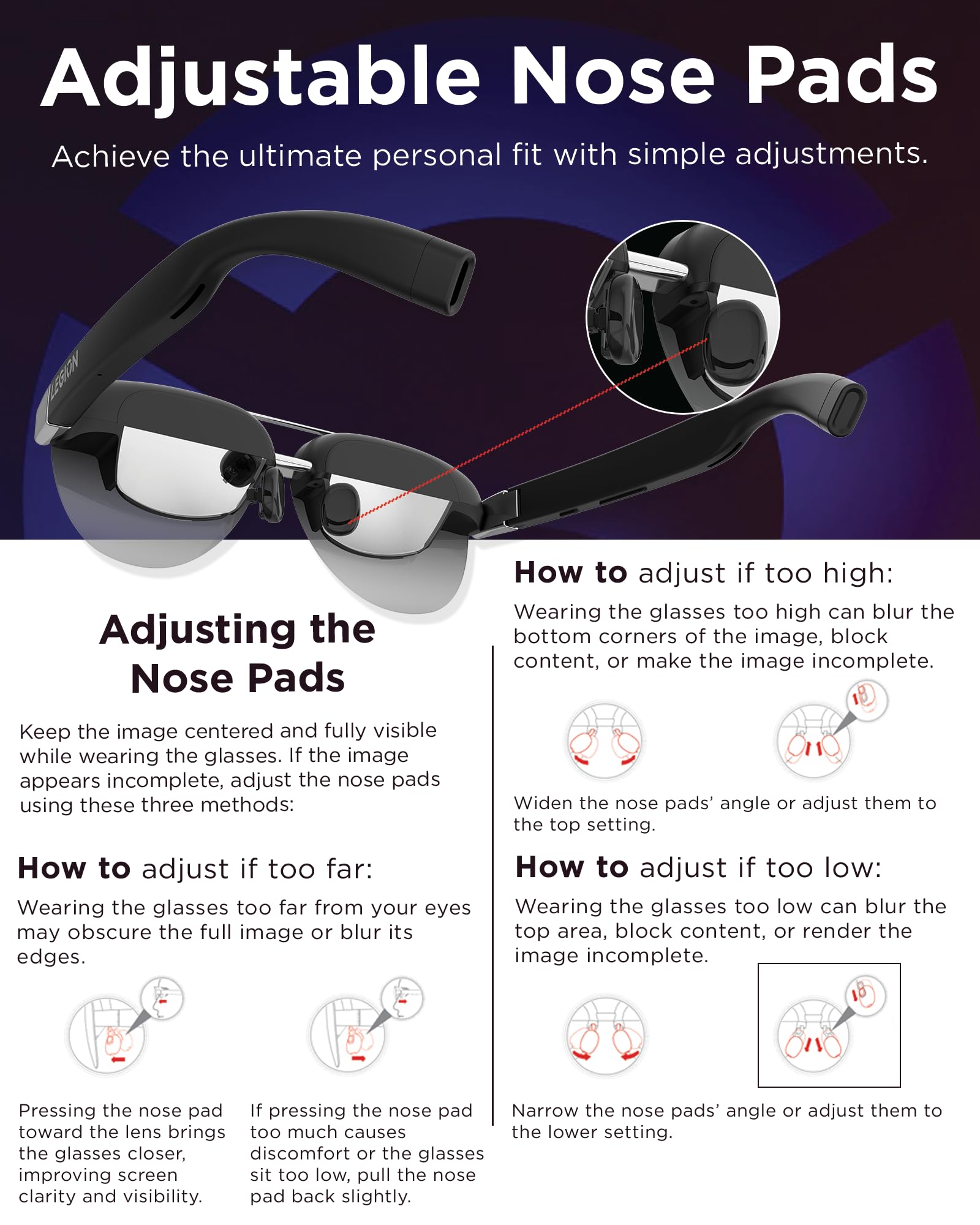 Lenovo Legion Glasses Gen 2 - Micro-OLED Personal Wearable Monitor for Gaming & Movies, FHD 120Hz Plug-and-Play Display for Lenovo Legion Go & USB-C Devices, High-Fidelity Audio & Privacy - Image 8