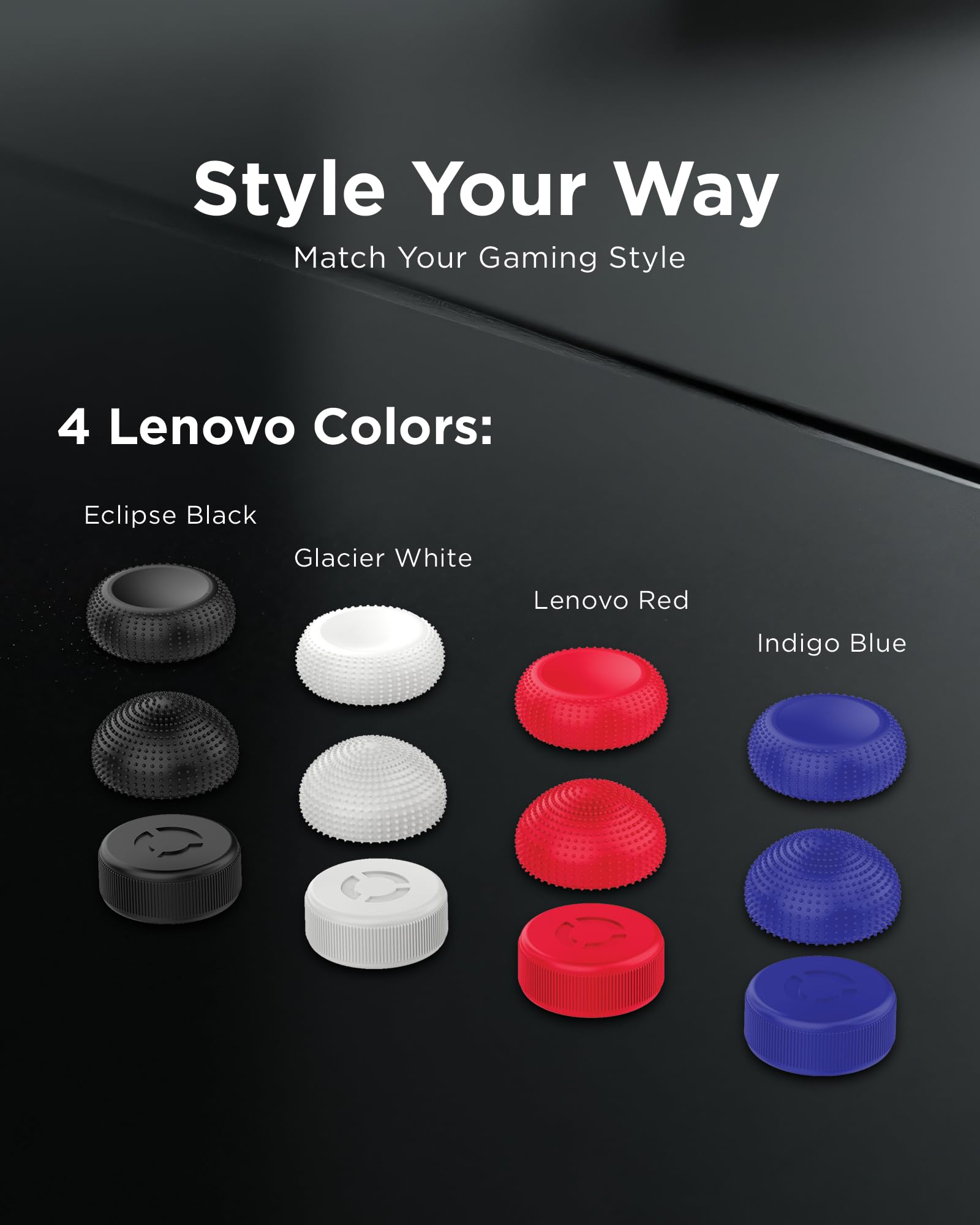 Lenovo Legion Go Joystick Caps – Glacier White Replacement Thumb Grips for Enhanced Gaming Precision Compatible with Nintendo Switch, PS5, Xbox Controllers Enhanced Comfort & Grip - Image 6