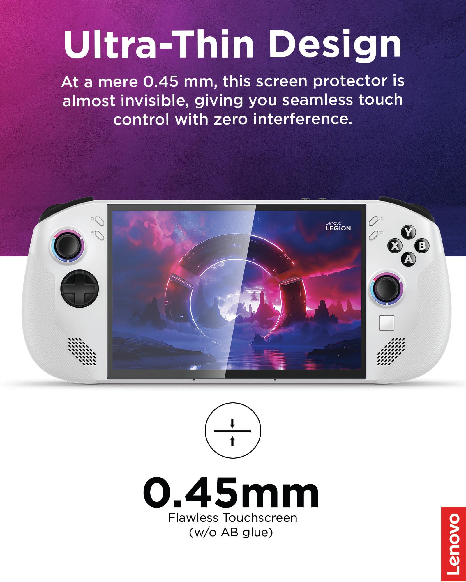 Lenovo Legion Go S Screen Protector, High-Transparency Glass, 9H Hardness, Protects Against Drops, Scratches & Scrapes, 0.45mm Thick, Ultimate Protection for Legion Go S Gaming Console Gamer - Image 5