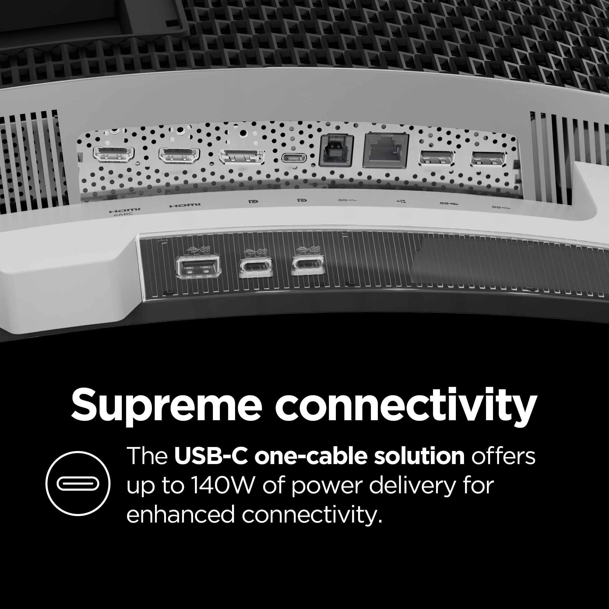 Lenovo Legion Pro 34WD-10 Curved Gaming Monitor – 34" WQHD OLED – 240Hz – AMD FreeSync™ PremiumPro – HDR TB400 – 0.03ms MPRT – KVM, USB-C, HDMI 2.1, DP 1.4 – Ergonomic Tilt Stand – Raven Black - Image 6