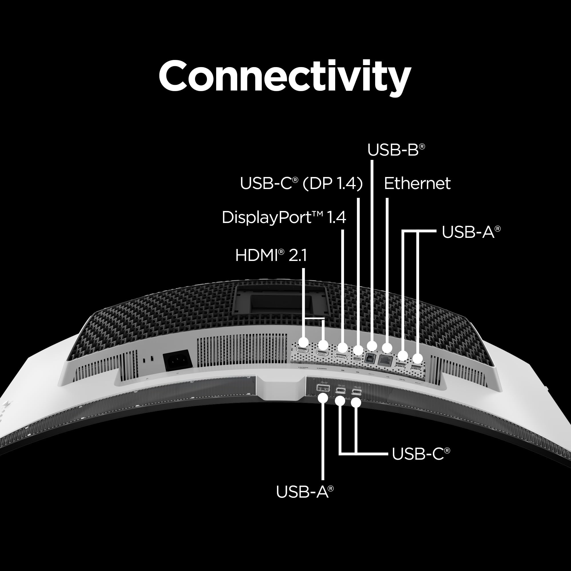 Lenovo Legion Pro 34WD-10 Curved Gaming Monitor – 34" WQHD OLED – 240Hz – AMD FreeSync™ PremiumPro – HDR TB400 – 0.03ms MPRT – KVM, USB-C, HDMI 2.1, DP 1.4 – Ergonomic Tilt Stand – Raven Black - Image 7