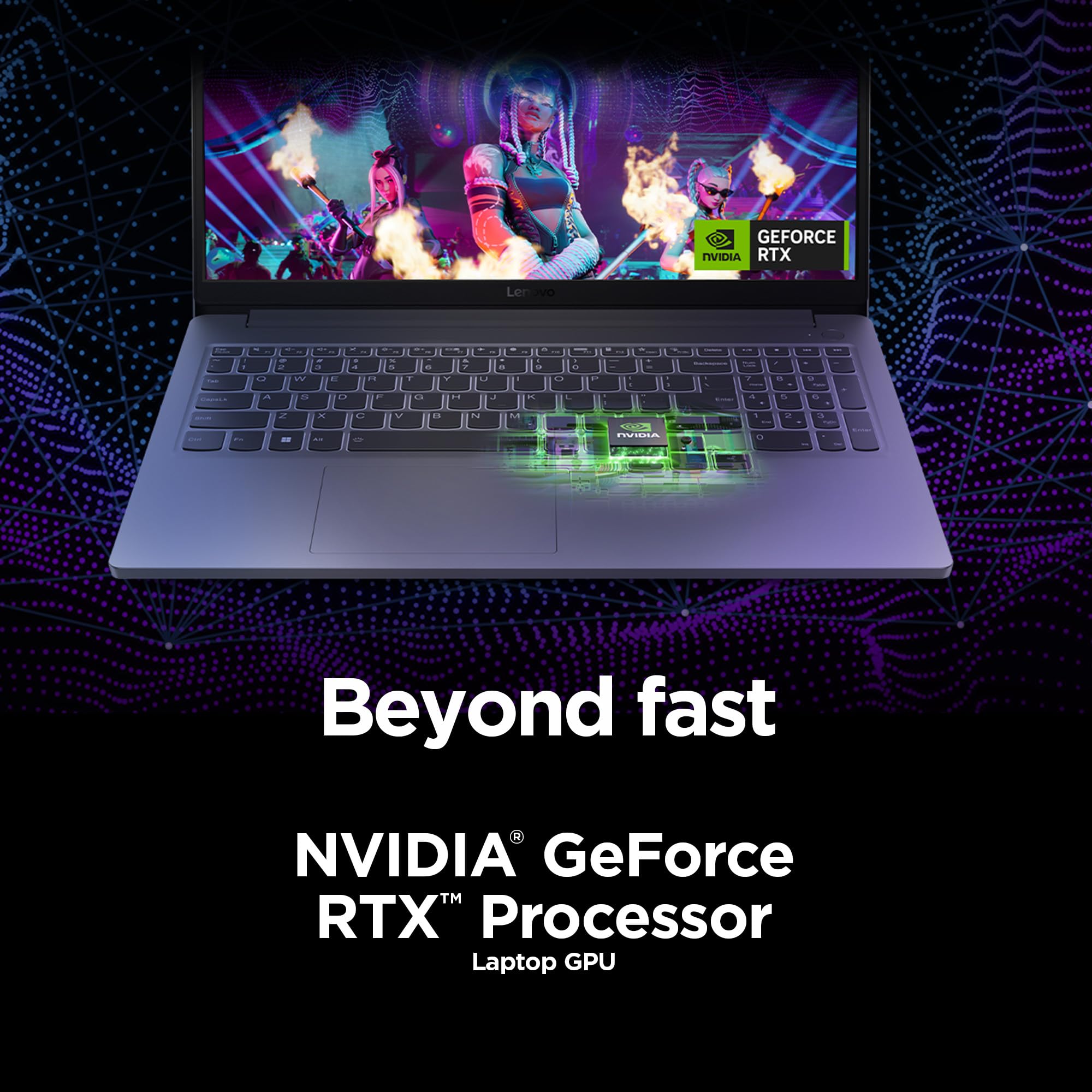 Lenovo LOQ Essential – AI-Powered Student Gaming Laptop - Intel® Core™i5-12450HX - 15.6" FHD IPS Display – 144Hz Refresh Rate – NVIDIA® GeForce RTX™ 4050 – 8GB Memory – 512GB SSD Storage – Luna Grey - Image 5